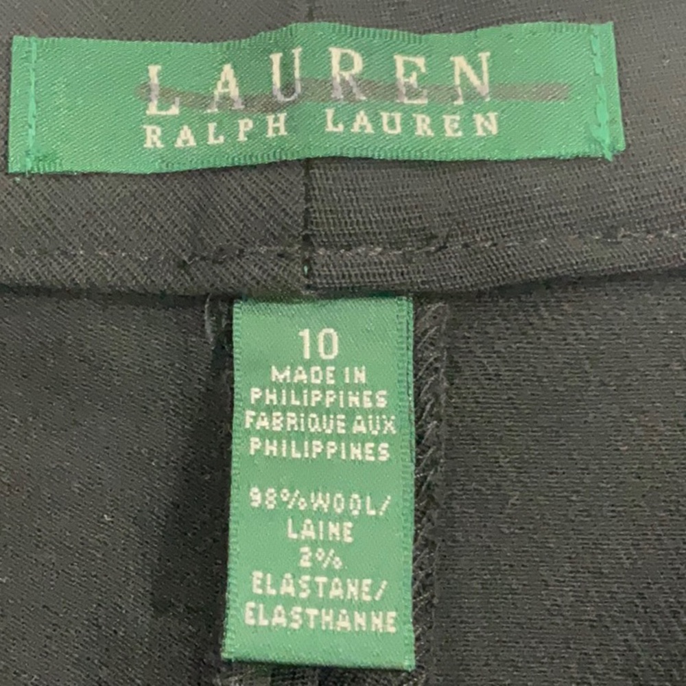 LAUREN RALPH LAUREN black dress pants 👖 with two pockets size 10 - Picture 4 of 11
